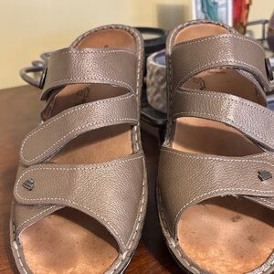 Finn Comfort Brown Leather Mules